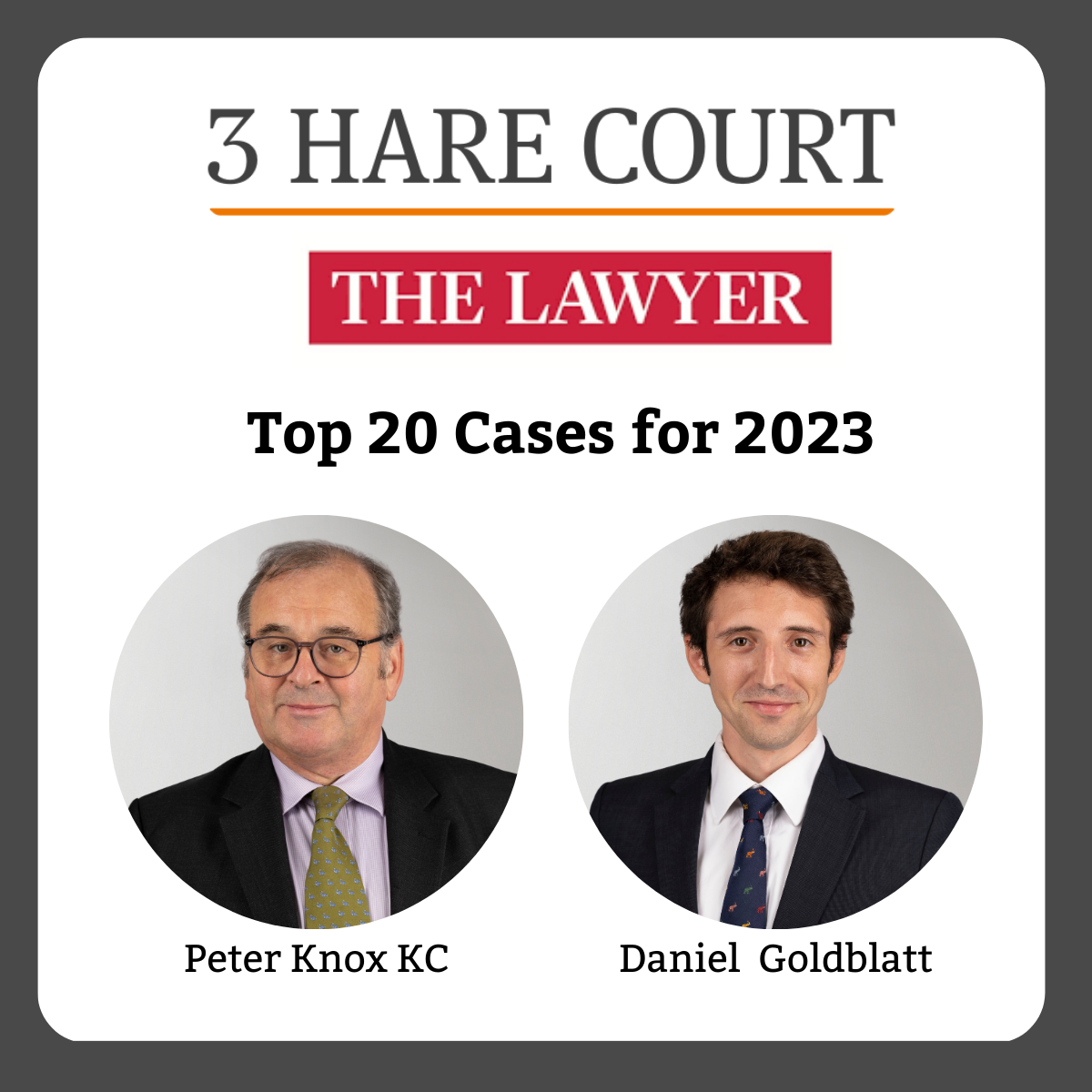 3 Hare Court feature in The Lawyer’s Top 20 cases for 2023 3 Hare Court